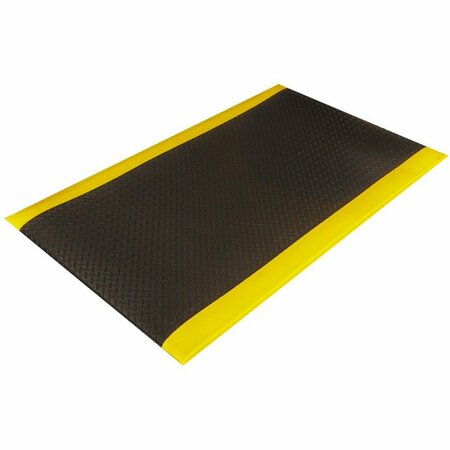 CROWN MATTING TECHNOLOGIES Wear-Bond Tuff-Spun Diamond-Surface 4'x6' Black w/Yellow WB 0046YD